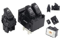 Set of 2 Front Left Driver and Right Passenger Side Door Window Switch Black