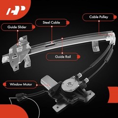 Electric Power Window Regulator with Motor Compatible with Rear Passenger