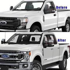 Exterior Door Top Half Tow Mirror Cap Cover for Super Duty 2017-2025 F250 F350 2