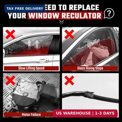 741-306 Front Left Driver Side Power Window Regulator with Motor Assembly Compat