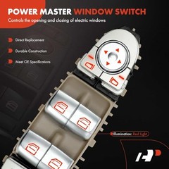 Front Left Driver Side Power Window Switch | Compatible with Mercedes-Benz