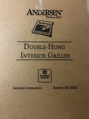 Andersen Style Grille with White Exterior and Natural Wood Interior 10 Pack