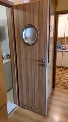 PORTHOLE FOR DOORS STAINLESS STEEL phi 350 mm.New.