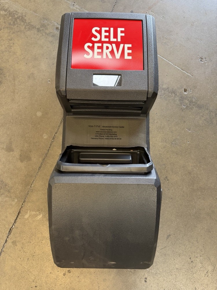 Vue-T-Ful windshild Self Serve Squeegee Station Gas Station Bin and Squeegee