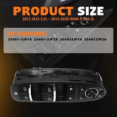 25401-3JP1A Power Window Switch for Infiniti QX60 2014-2020 JX35 2013 – Driver