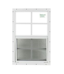 Vertical Slider 12″ x 18″ Window White J-Channel with Tempered Glass