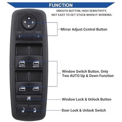 Master Power Window Switch Button Front Left Driver Side Compatible with 2011