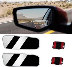 2PCS Rimless Rearview Blind Spot Mirror, 3.7″ x 1.4″ HD Wide Ang Size: Rimless