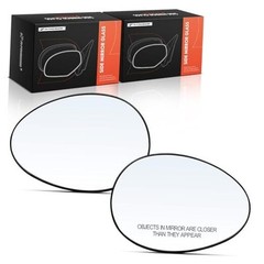 2-PC Driver and Passenger Side Heated Mirror Glass with Backing Plate