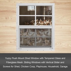 Modern 12″ x 18″ Sliding Windows with Fiberglass Screen – Ideal for Sheds