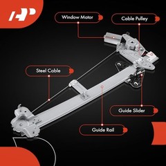 Electric Power Window Regulator with Motor Compatible with Honda Front Driver