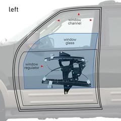 Window Regulator with Panel Without Motor Front Left Driver Side 2007-2017