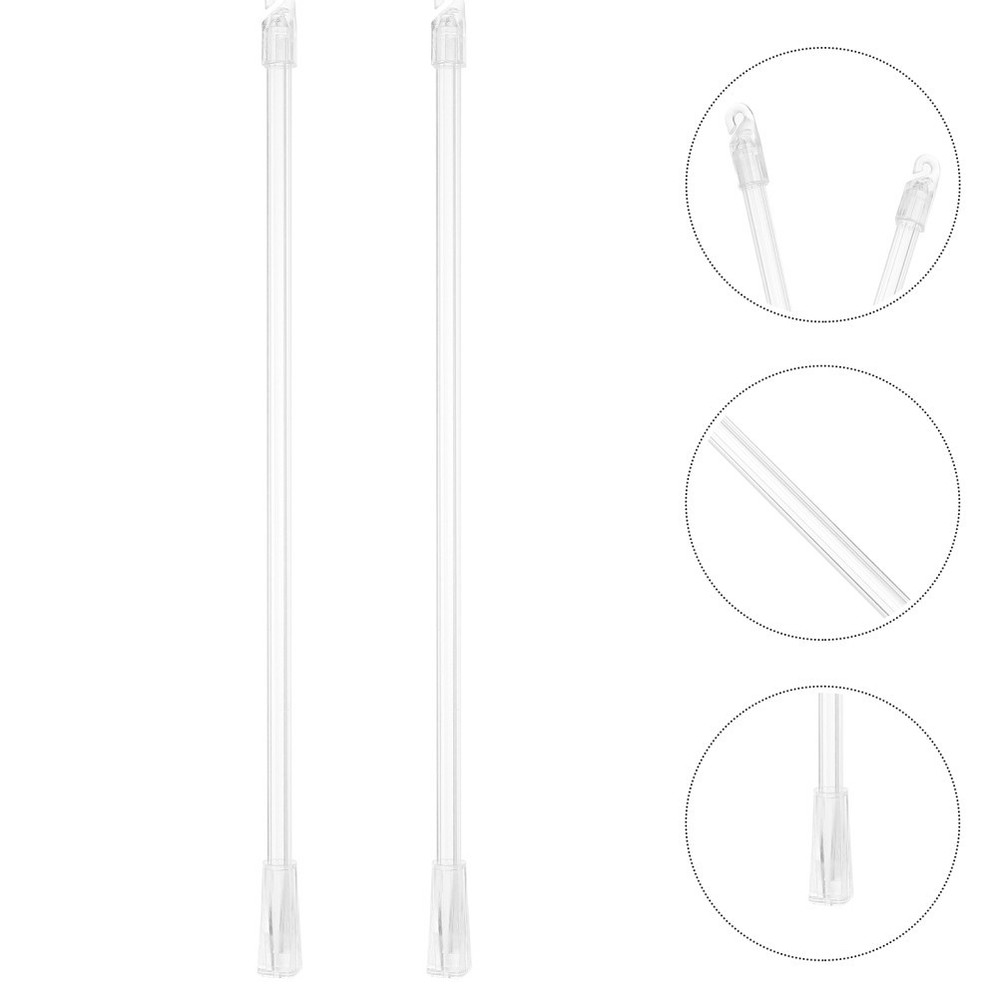 2Pcs Curtain Pull Rod Drapery Wand for Various Curtain and Styles