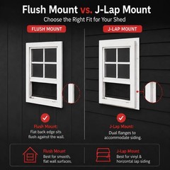 14×21 Shed Windows Flush Mount Sliding Windows with Tempered Glass & Screens