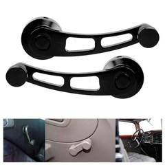 2pcs Alloy Window Handle, Window Riser and Crank Winder Set with Easy and Black