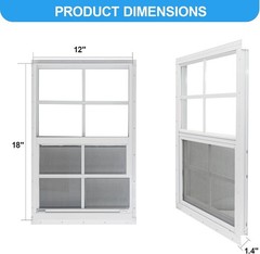 Shed Window 12×18 – Set of 2 for Shed, Coop, Playhouse