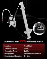 Power Window Regulator with Motor for:-Nissan Front Right Passenger Side