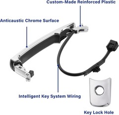 Exterior Chrome Door Handle Front Left Driver Side for Nissan Rogue 2010-2013,wi