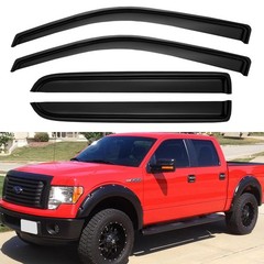 Window Visors Rain Guards for 2009-2014 Ford F150 SuperCrew Cab, Out-Channel …