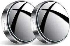 2Pcs Blind Spot Car Mirror, 2″ Round Rear View Mirrors Frameless Color: silver