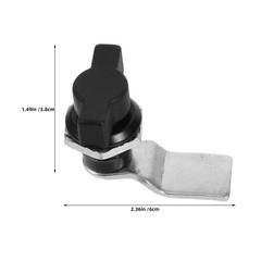 2Pcs Durable T Handle Cam Locks for Cabinet Black ABS Zinc Alloy Secure Latch
