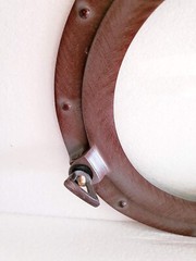 12″ Maritime Antique Brown Patina Nautical Porthole Round Window Glass Nautical