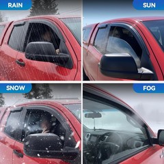 Window Visors Rain Guards for 2009-2014 Ford F150 SuperCrew Cab, Out-Channel …