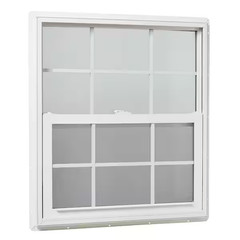 32 In. X 36 In. White Double-Pane Insulated Glass Vinyl Single Hung Window with