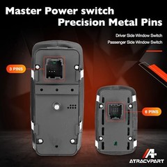 Power Window Switch Button Front Driver & Passenger Side – Compatible with