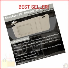 NHILES Left Driver Side Sun Visor Fits for Toyota Camry 2007-2011