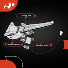 Power Window Regulator with 2-Pin Motor Rear Driver Side Compatible with