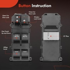 Replacement Driver Master Power Window Switch for 08-12 Honda Accord Sedan