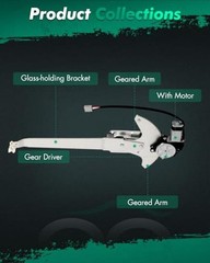 Front Left and Front Right Power Window Regulator with Motor Fit for 741-674