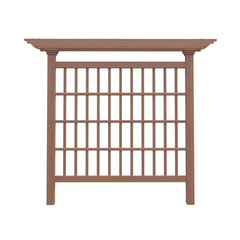 80″L X 90″H Colonial Embossed Vinyl Privacy Screen, Brown, VA84051