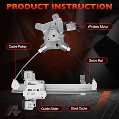 Rear Left Driver & Right Passenger Side Window Regulator w/Motor (2 741-390/391