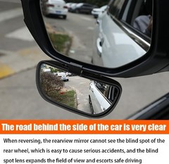 Car Blind Spot Mirror, Adjustable HD Glass Convex Rear View Mirro Style: Black