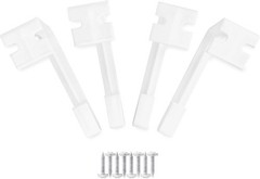 Heavy Duty RV Side Curtain Hold Down Hooks, White 4 Pack, Fits Tr Size: 4 Pack