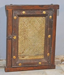 Antique Wooden Wall Décor Window Panel Frame Original Old Hand Crafted