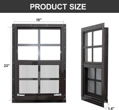 Weather-Resistant Flush Mount 18×23 Shed Windows – 2 Pack with Easy DIY Setup