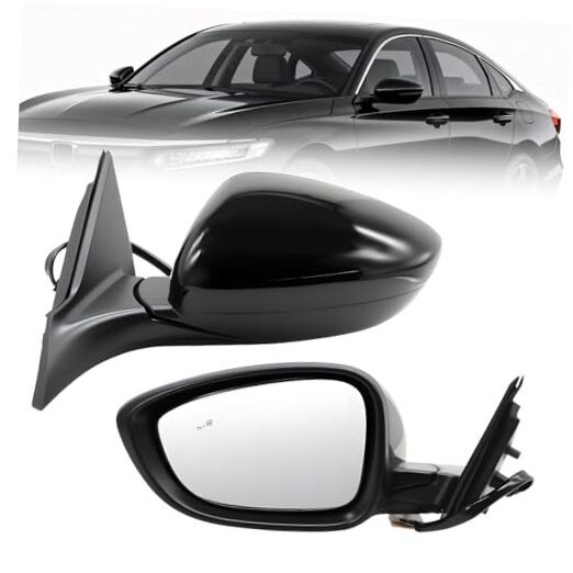 Left Driver Side Mirror Assembly Compatible with 2018-2022 Accord LX Sport
