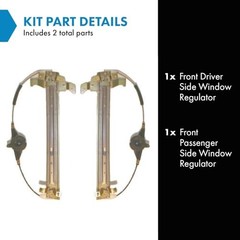 Front Power Window Regulator Set Compatible with 1990-1993 Lincoln Town Car