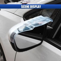 2PCS Rearview Mirror Rain Eyebrow, PVC Waterproof Side Mirror Rai Color: Clear