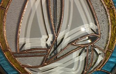 PORTHOLE FOR DOORS STAINED GLASS No. 6 phi 350 mm