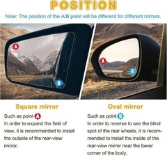 2″ Round HD Glass Convex Rear View Mirror with Frame, 360 Wide An Color: Black