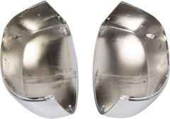 Pair Chrome Mirror Half Caps Compatible with 2007-2014 Silverado Sierra Ava