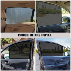 2Pcs Reusable Car Window Film Black PVC Explosion Proof Heat Insulation Film
