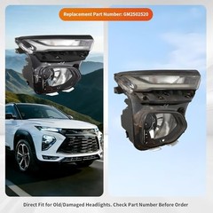 Headlight Assembly Compatible with Trailblazer 2021-2023 GM2503520 | Halogen