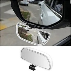 Blind Spot Mirror for Car, HD Glass Adjustable Convex Rear View M Style: White