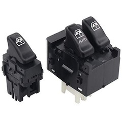Set of 2 Front Left Driver and Right Passenger Side Door Window Switch Black