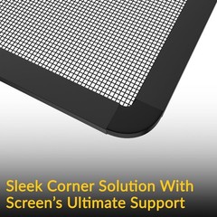 2x Screen Corner Black ABS, 1-11/16″ Radius Corner Connector for RV Window